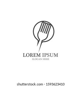 Fork and spoon logo vector 