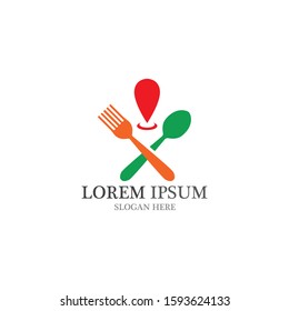 Fork and spoon logo vector 