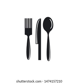 fork and spoon logo vector icon design