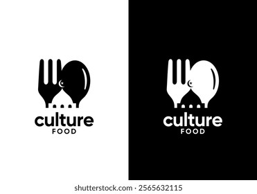 fork spoon and mosque logo design. icon symbol for Islamic restaurant food vector concept