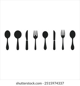 Fork, spoon and plate icon vector