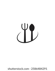 Fork and spoon restaurant icon, Cutlery logo design vector