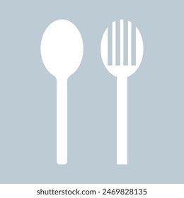 fork and spoon restaurant icon isolated on different background. Spoon and fork silhouette icon. Vector illustration. Eps file 139.