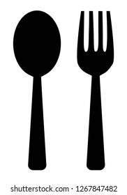 Fork & Spoon Restaurant Icon - Vector