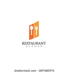 fork and spoon restaurant logo vector template