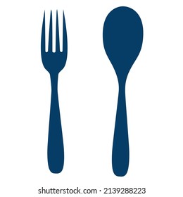 Fork and spoon set for food