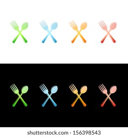 Fork and Spoon Silverware Icon