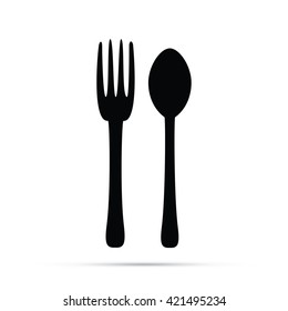 Fork & Spoon Silverware Icon