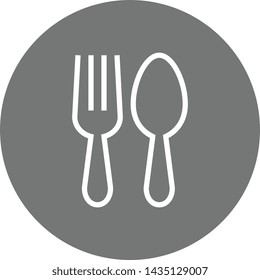 Fork Spoon Silverware Outline Icon