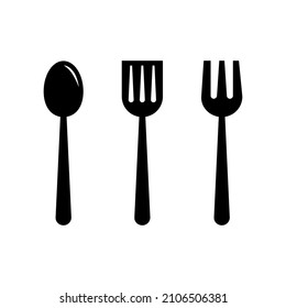 Fork, spoon and spatula icon vector. Symbol, logo illustration