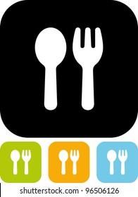 Fork And Spoon - Vector Icon Isolated