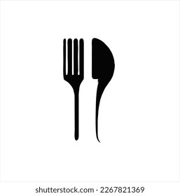 fork and spoon vector logo. Vector illustration. restaurant sign icon