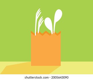 fork and spoon, you can use this as an ilustration