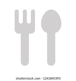 Fork and spoon.restaurant flat design icon.