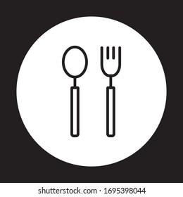 Fork and spoon,symbol for restaurant and restaurant, icon. 