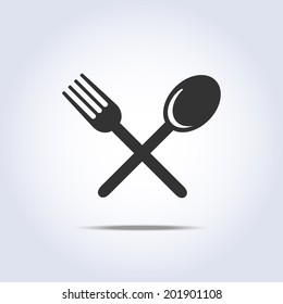 Fork and spun icon in vector