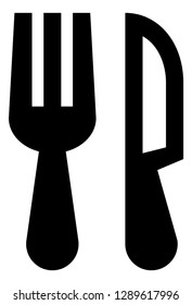 Fork Steak Knife Vector Icon