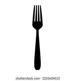 Fork sticker design. Vector illustration isolated on white background