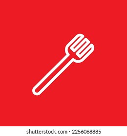 Fork sub line icon, graphic resource template, vector illustration.