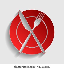 Fork, tape and Knife sign