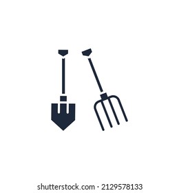 fork and trowel  icons  symbol vector elements for infographic web