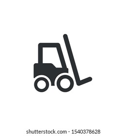 Fork truck, forklift icon - Vector