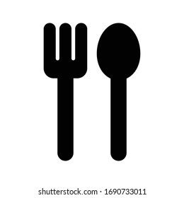 fork vector glyph flat icon 