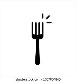 Fork vector icon. Fork flat sign design. Fork symbol pictogram