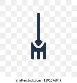 Fork vector icon isolated on transparent background, Fork transparency concept can be used web and mobile