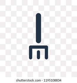 Fork vector icon isolated on transparent background, Fork transparency concept can be used web and mobile