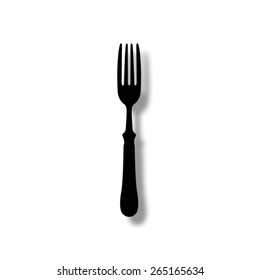 fork - vector icon with shadow