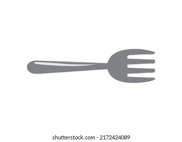 Icono de vector de horquilla e ilustración de silueta, logotipo de horquilla, icono de horquilla