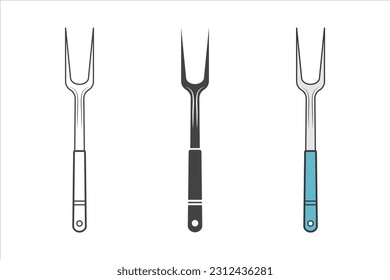 Fork Vector, Fork illustration,  Cooking Fork Silhouette, Restaurant Equipment, Cooking Equipment, Clip Art, Utensil, Silhouette