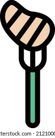 fork Vector illustration on a transparent background. Premium quality symbols. Stroke vector icon for concept and graphic design.