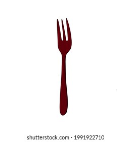 fork vector - spoon cutlery - food eating utensil - on white background 