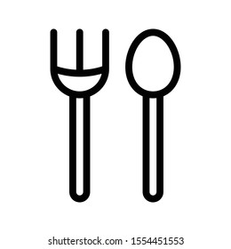 fork vector thin line icon