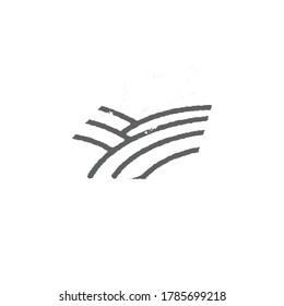 fork way village is a logo with a combination of rendengan elements of hills and road lines in the countryside, can be used for logos and illustration needs as well as icon design