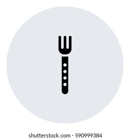 Fork_Eat icon - Flat design, glyph style icon - Black enclosed in a circle