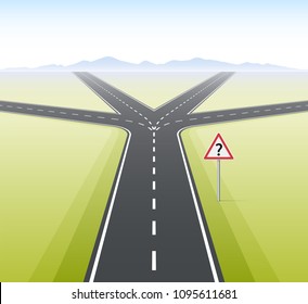 Forked Road. Concept of choice, dilemmas, opportunities