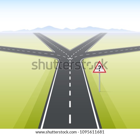 Forked Road. Concept of choice, dilemmas, opportunities