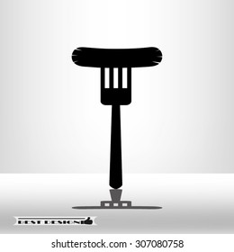 fork,frankfurter