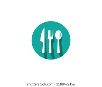 fork,knife and spoon icon vector template