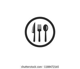 fork,knife and spoon icon vector template