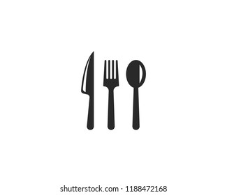 fork,knife and spoon icon vector template
