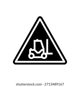 ícone de acidente de empilhadeira ícone de glifo vetor. sinal de ícone de acidente de empilhadeira. ilustração de símbolo isolado
