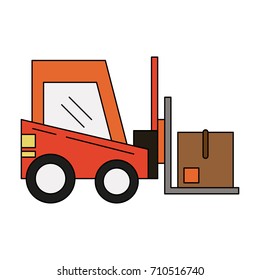 forklift with box icon image 