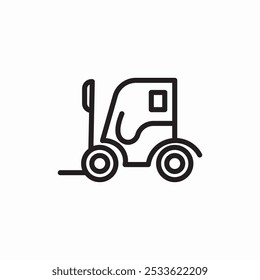 forklift car icon sign vector