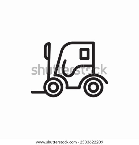 forklift car icon sign vector