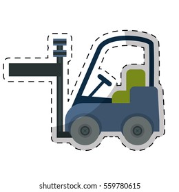 forklift cargo icon image vector illustration design 