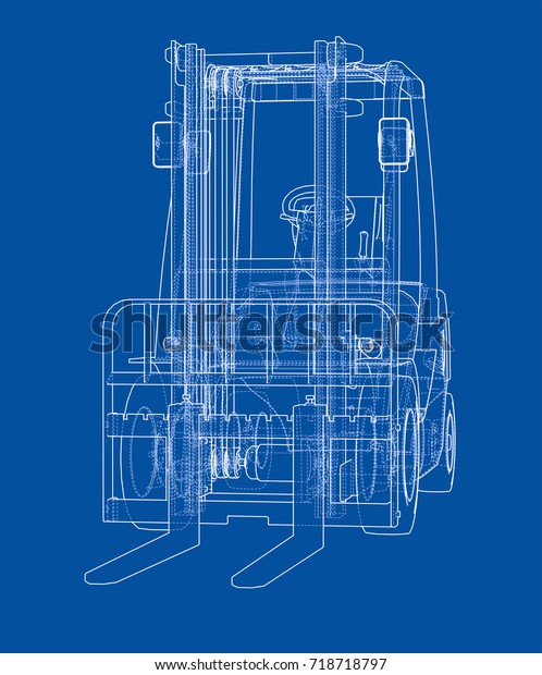 Download Forklift Concept Vector Rendering 3d Wireframe เวกเตอร์สต็อก (ปลอดค่าลิขสิทธิ์) 718718797